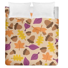 Acorn Pattern Duvet Cover Double Side (queen Size) by Hansue