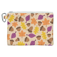 Acorn Pattern Canvas Cosmetic Bag (xl) by Hansue