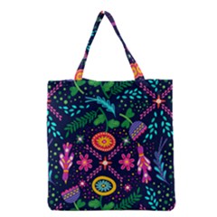 Colorful Pattern Grocery Tote Bag