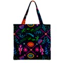 Colorful Pattern Zipper Grocery Tote Bag View1