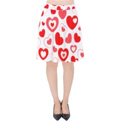 Hearts Velvet High Waist Skirt by Hansue