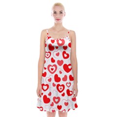 Hearts Spaghetti Strap Velvet Dress