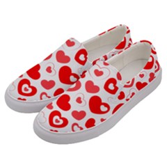 Hearts Men s Canvas Slip Ons by Hansue