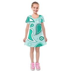 Seamless Kids  Short Sleeve Velvet Dress