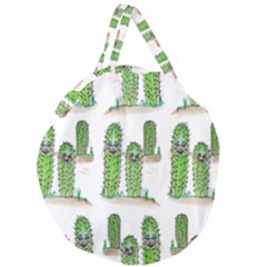 Prickle Plants2 Giant Round Zipper Tote by ArtByAng