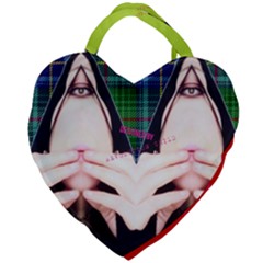 Designed By Revolution Child  forever Punk  Giant Heart Shaped Tote