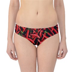 Red Chili Peppers Pattern Hipster Bikini Bottoms by bloomingvinedesign