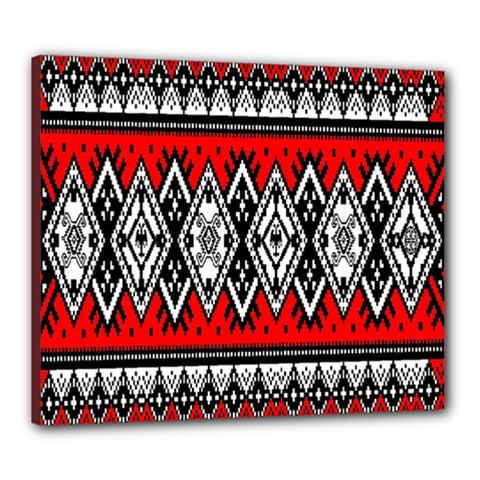 Decoration Pattern Style Retro Canvas 24  X 20  (stretched) by Nexatart