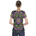 Flowers And More Floral Dancing A Happy Dance Short Sleeve Front Detail Top View2