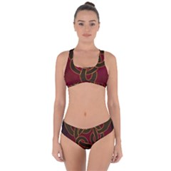 Beautiful Art Pattern Criss Cross Bikini Set