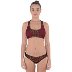 Beautiful Art Pattern Cross Back Hipster Bikini Set