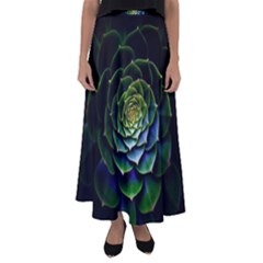 Nature Desktop Flora Color Pattern Flared Maxi Skirt