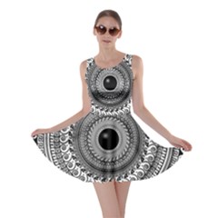 Graphic Design Round Geometric Skater Dress