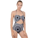 Graphic Design Round Geometric Scallop Top Cut Out Swimsuit View1