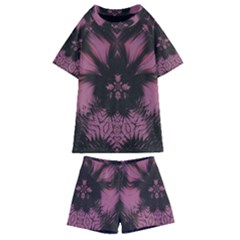 Glitch Glitch Art Grunge Distortion Kids  Swim Tee And Shorts Set by Nexatart