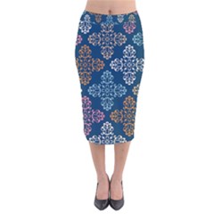 Background Wallpaper Abstract Art Velvet Midi Pencil Skirt by Nexatart