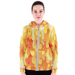 Candy Corn Slime Women s Zipper Hoodie by paisleydrawrrsTest