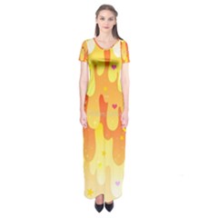 Candy Corn Slime Short Sleeve Maxi Dress by paisleydrawrrsTest