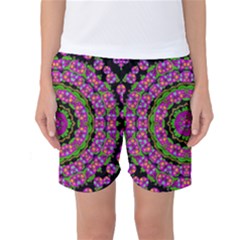 Flowers And More Floral Dancing A Power Peace Dance Women s Basketball Shorts by pepitasart