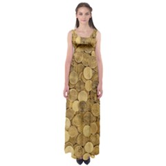 Gold Coins Empire Waist Maxi Dress