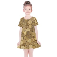 Gold Coins Kids  Simple Cotton Dress