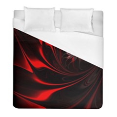 Red Black Abstract Curve Dark Flame Pattern Duvet Cover (full/ Double Size) by Nexatart