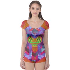 Glitch Glitch Art Grunge Distortion Boyleg Leotard 