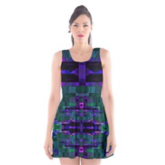 Abstract Pattern Desktop Wallpaper Scoop Neck Skater Dress by Nexatart