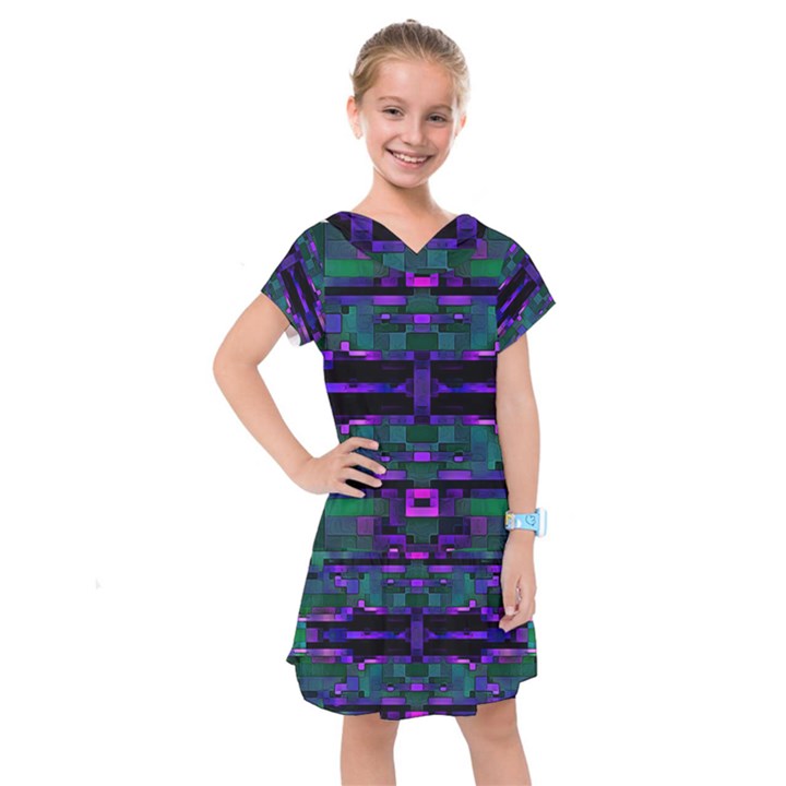 Abstract Pattern Desktop Wallpaper Kids  Drop Waist Dress