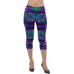 Abstract Pattern Desktop Wallpaper Lightweight Velour Capri Leggings 