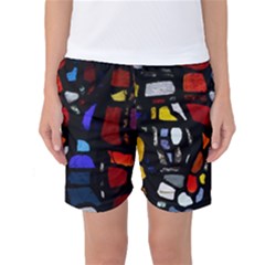 Art Bright Lead Glass Pattern Women s Basketball Shorts by Nexatart