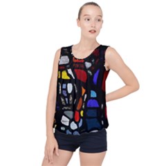 Art Bright Lead Glass Pattern Bubble Hem Chiffon Tank Top by Nexatart