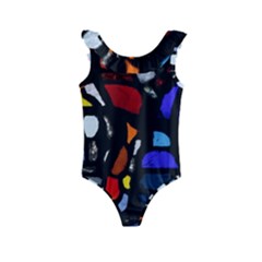 Art Bright Lead Glass Pattern Kids  Frill Swimsuit by Nexatart