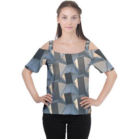 3d Pattern Texture Form Background Cutout Shoulder Tee by Nexatart