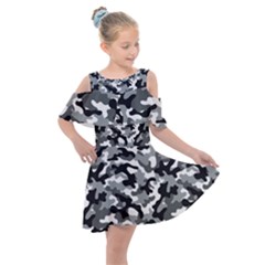 Camouflage 02 Kids  Shoulder Cutout Chiffon Dress by quinncafe82