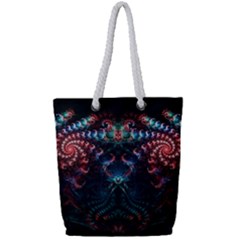 Background Texture Pattern Full Print Rope Handle Tote (small)