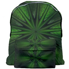 Green Fractal Art Artistic Pattern Giant Full Print Backpack by Nexatart