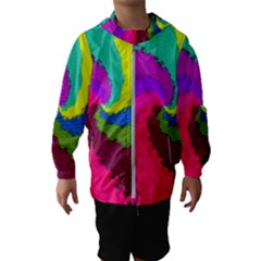 Art Abstract Pattern Color Hooded Windbreaker (kids) by Nexatart