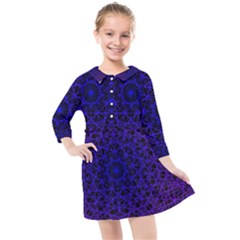 Background Lines Pattern Line Art Kids  Quarter Sleeve Shirt Dress by Nexatart