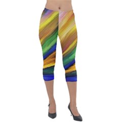 Graffiti Painting Pattern Abstract Lightweight Velour Capri Leggings  by Nexatart