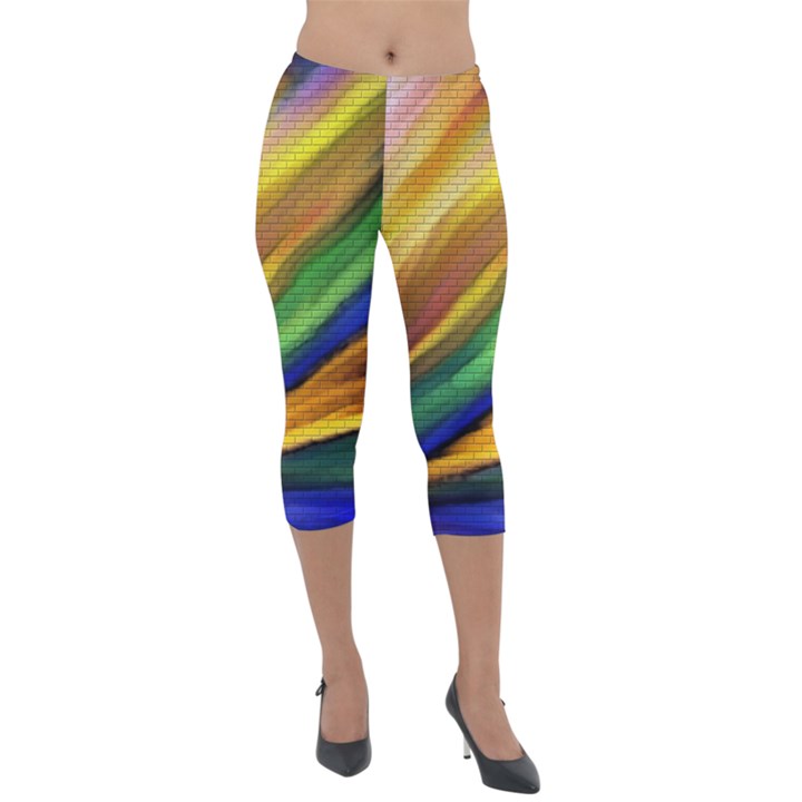 Graffiti Painting Pattern Abstract Lightweight Velour Capri Leggings 