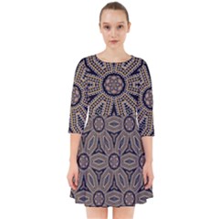 Pattern Decoration Abstract Smock Dress