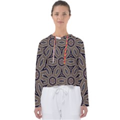 Pattern Decoration Abstract Women s Slouchy Sweat