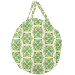 Pattern Abstract Decoration Flower Giant Round Zipper Tote by Nexatart