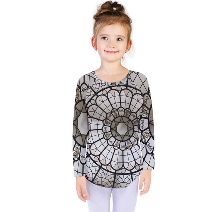 Pattern Abstract Structure Art Kids  Long Sleeve Tee