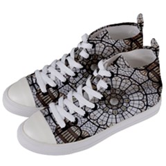 Pattern Abstract Structure Art Women s Mid-top Canvas Sneakers