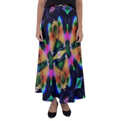 Butterfly Color Pop Art Flared Maxi Skirt by Nexatart