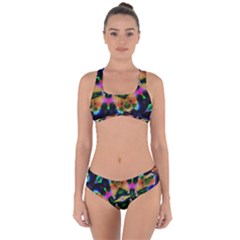 Butterfly Color Pop Art Criss Cross Bikini Set