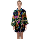 Butterfly Color Pop Art Long Sleeve Kimono Robe View1