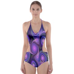 Abstract Pattern Fractal Wallpaper Cut-out One Piece Swimsuit by Nexatart